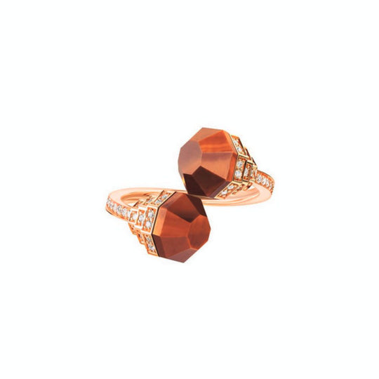 Samra Azm Yellow Gold Tiger Eye Ring