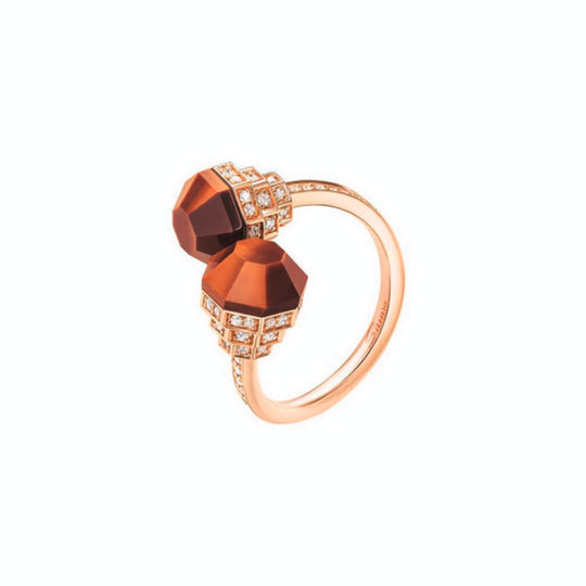 Samra Azm Yellow Gold Tiger Eye Ring