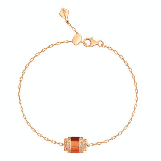 Samra Azm Yellow Gold Tiger Eye Single Bracelet