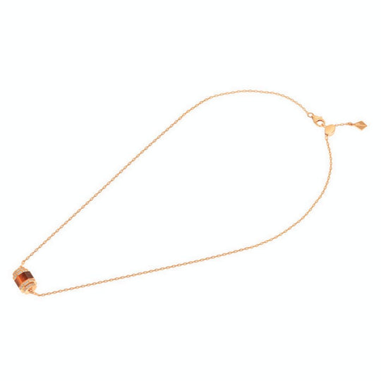 Samra Azm Yellow Gold Tiger Eye Single Necklace