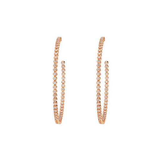Samra Barq Yellow Gold Brilliant Diamond Large Hoop Earrings