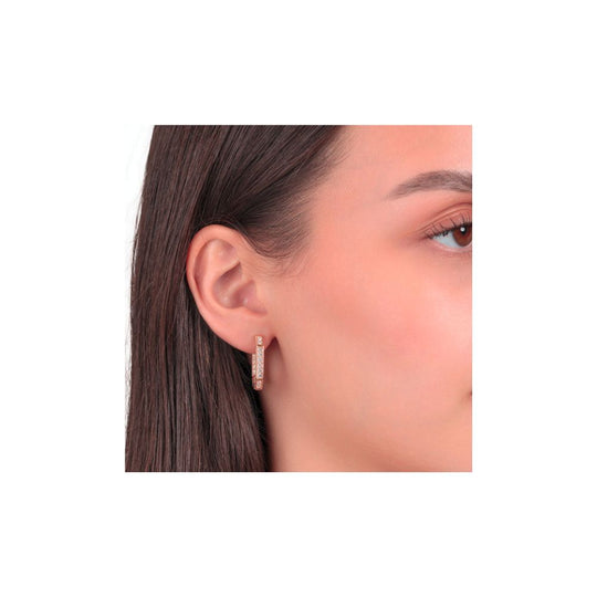 Samra Birwaz Turath Rose Gold Diamond Hoop Earrings