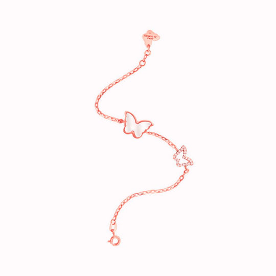 Samra Classic Butterfly Rose Gold Mother of Pearl Kids Single Bracelet