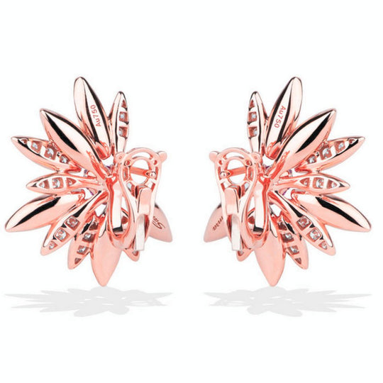 Samra Love Me Love Me Not Rose Gold Pink Sapphire Earring
