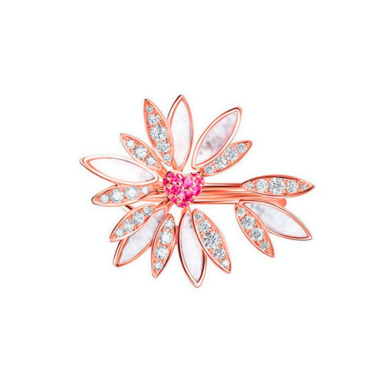 Samra Love Me Love Me Not Rose Gold Small Ring