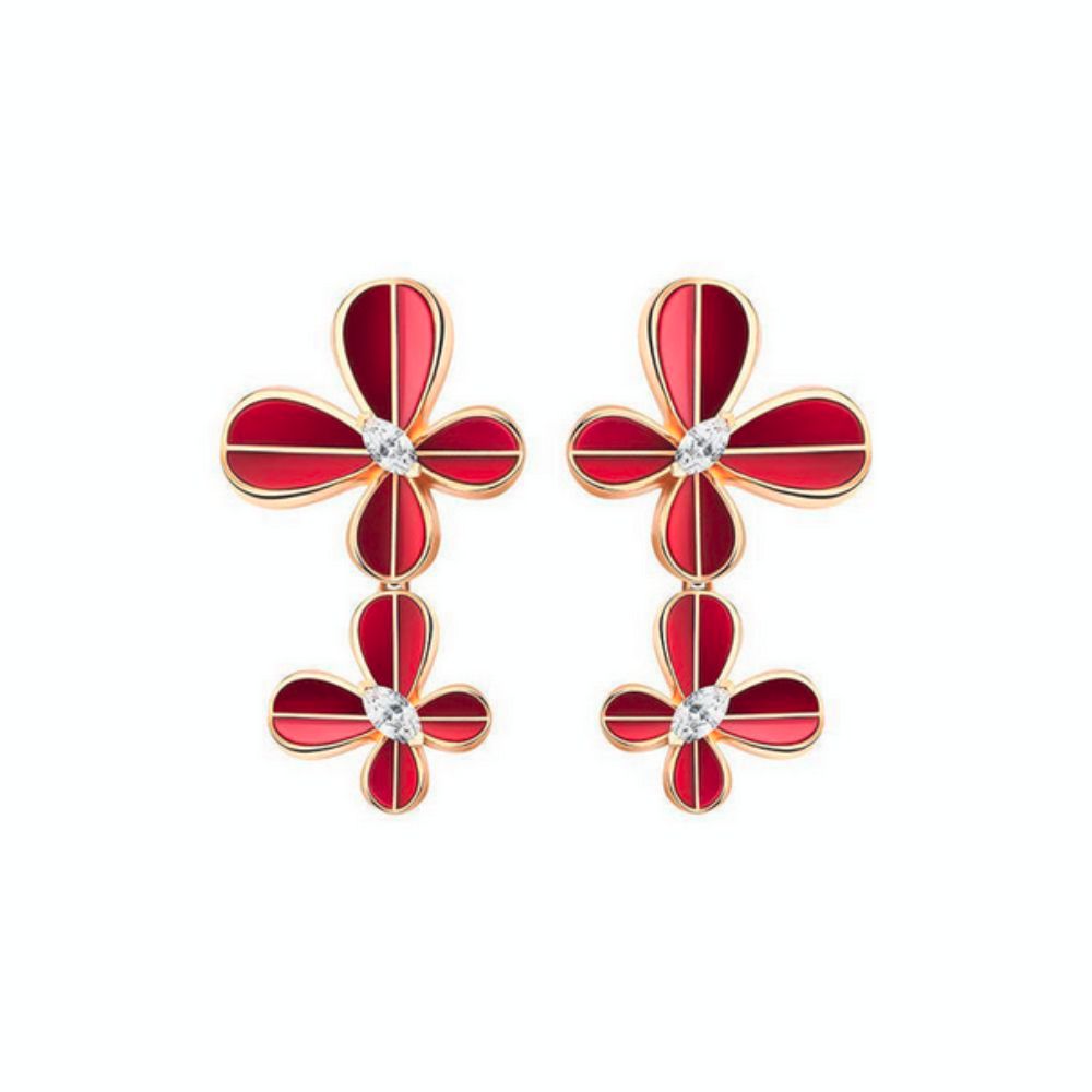 Samra Marquise Butterfly Rose Gold Dangling Earring