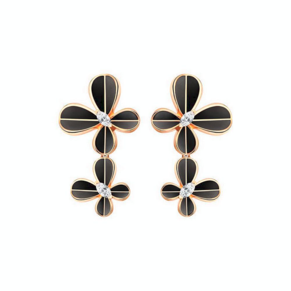 Samra Marquise Butterfly Yellow Gold Dangling Earring