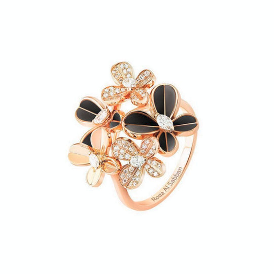 Samra Marquise Butterfly Yellow Gold Multi Ring