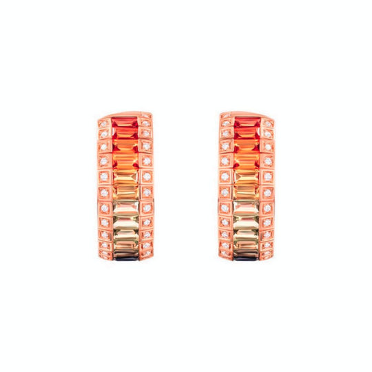 Samra Noor Rose Gold Sapphire Hoop Earring