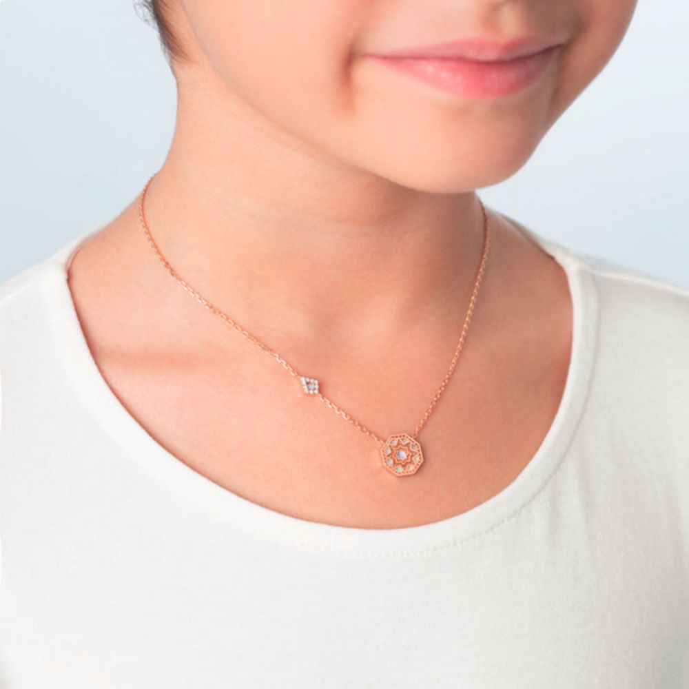 A child's neckline adorned with Samra Turath Kids Necklace