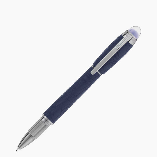 Montblanc Starwalker SpaceBlue Resin Fineliner with Ruthenium-Coated Trim and Widmanstätten-Patterned Cap