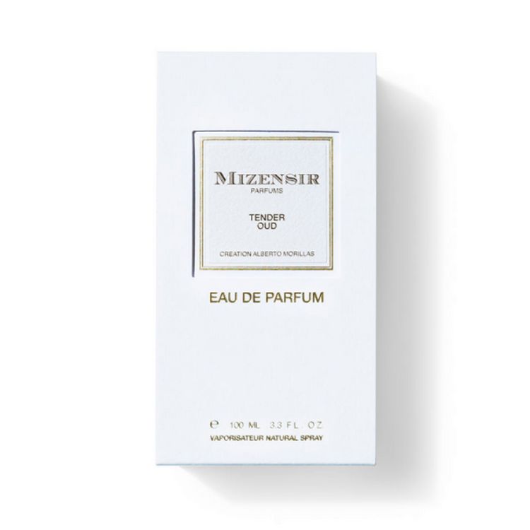 Tender Oud Mizensir Eau de Parfum packaging on a white background
