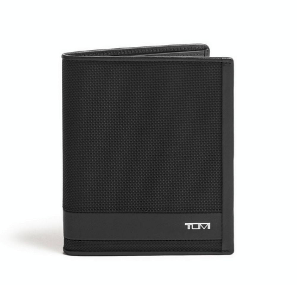 Tumi Alpha Luxury Ballistic Nylon Passport Holder with ID Window & Multiple Pockets