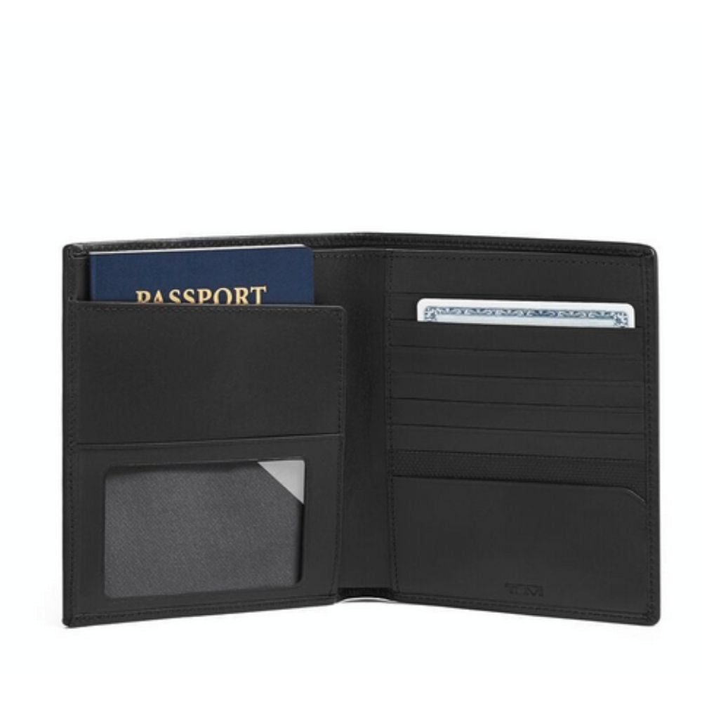 Tumi Alpha Luxury Ballistic Nylon Passport Holder with ID Window & Multiple Pockets