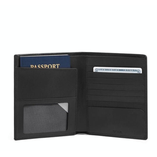 Tumi Alpha Luxury Ballistic Nylon Passport Holder with ID Window & Multiple Pockets