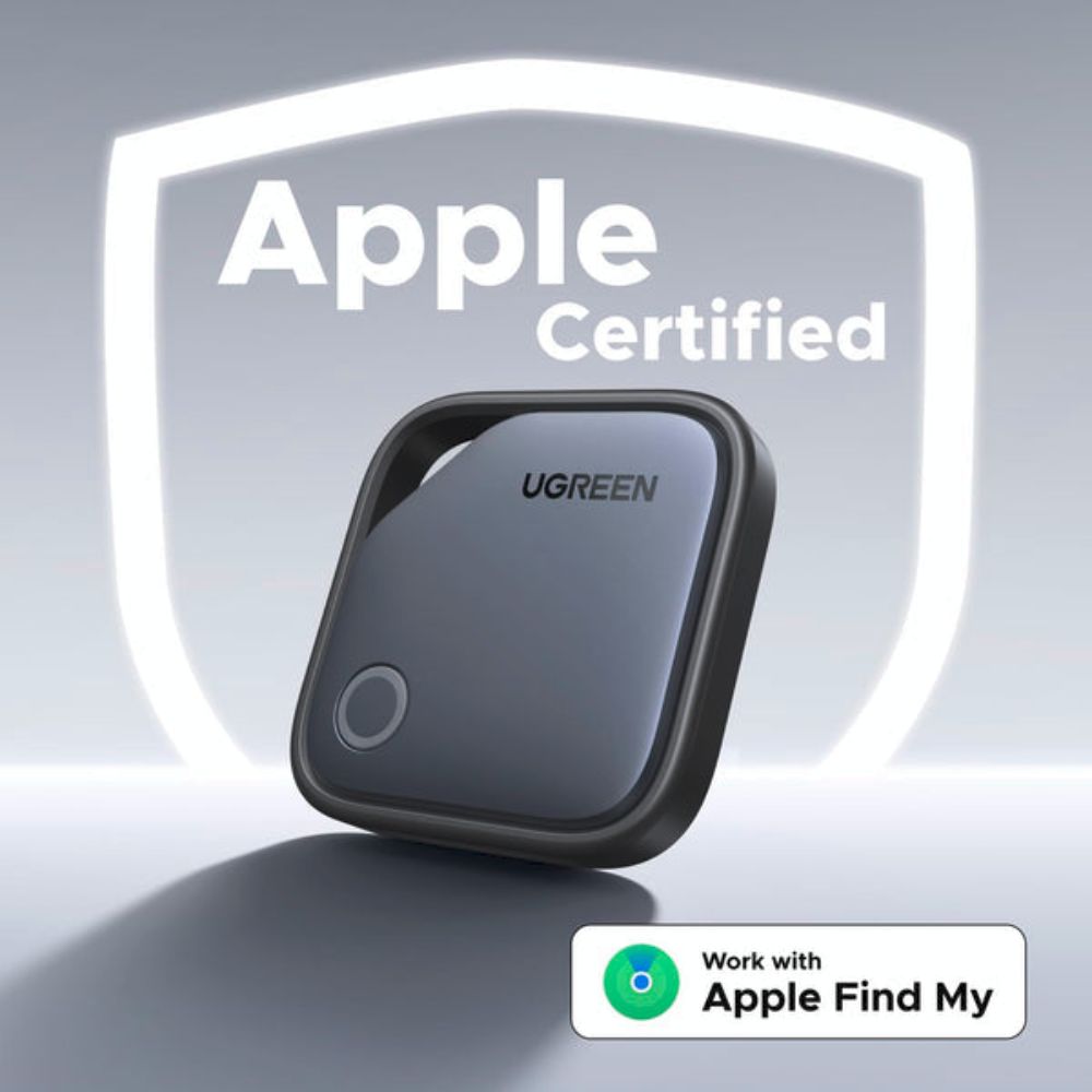 UGREEN Black Bluetooth Smart Tracker for iPhone & iPad (2-Year Battery)