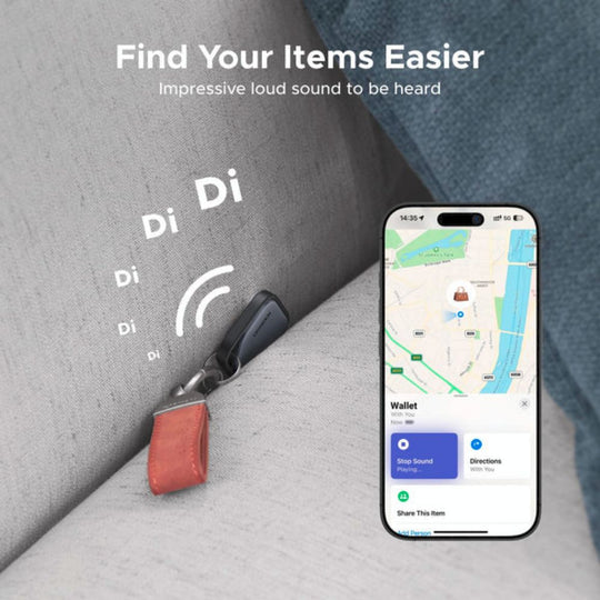 UGREEN Black Bluetooth Smart Tracker for iPhone & iPad (2-Year Battery)