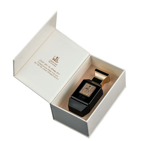 An EDP 75mL bottle of V10 by Taif Al Emarat in its open box