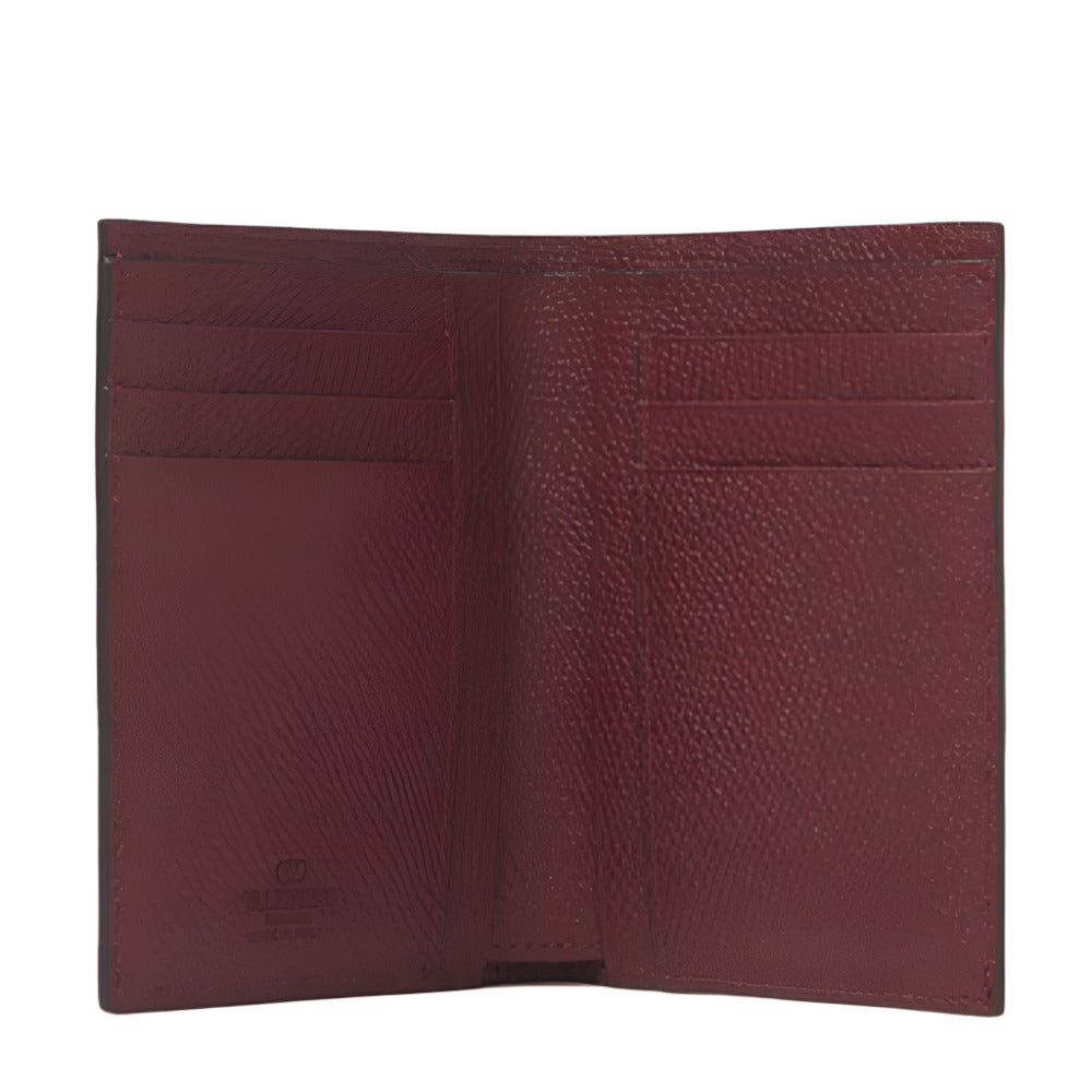 Valentino Garavani VLOGO Signature Card Holder in Grained Calfskin