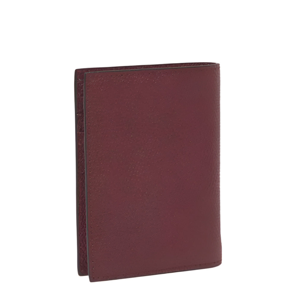 Valentino Garavani VLOGO Signature Card Holder in Grained Calfskin