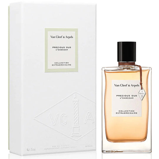 An EDP 75mL bottle of Precious Oud by Van Cleef & Arpels along with its Box
