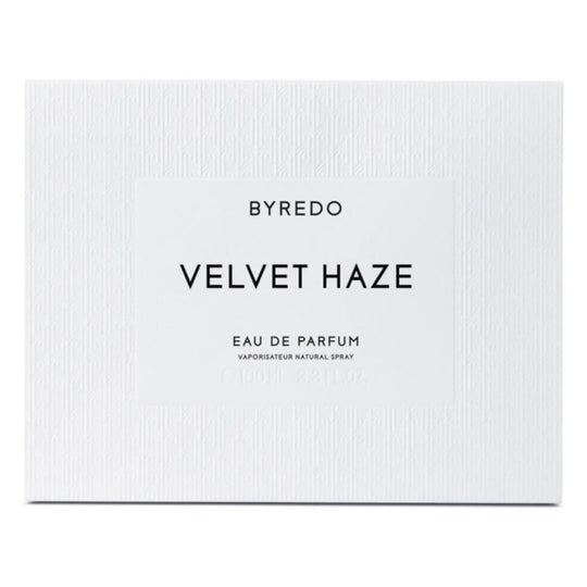 Box of 100mL EDP Perfume bottle of Velvet Haze by Byredo