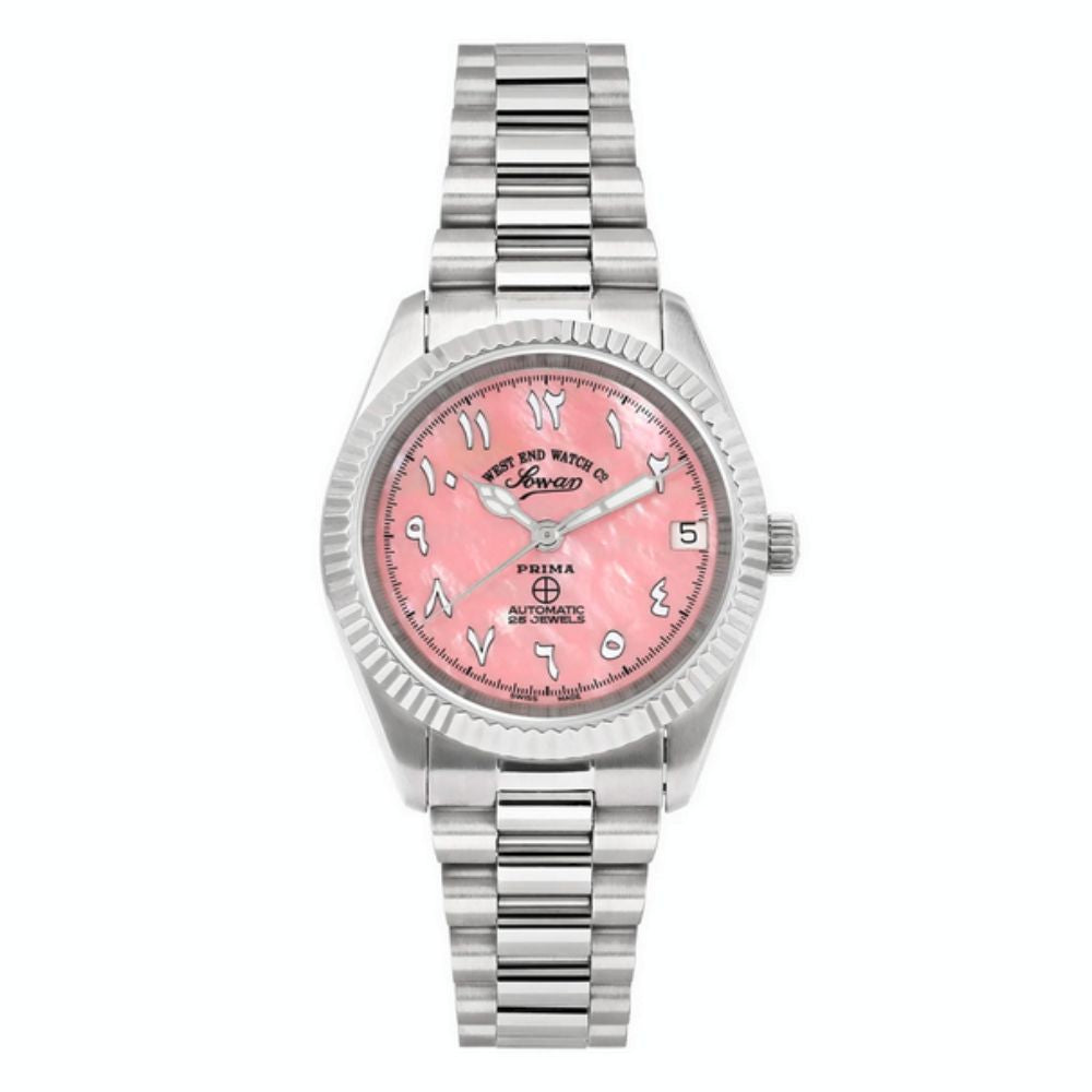 West End Women's Prima Pink Mother of Pearl Arabic Dial Watch