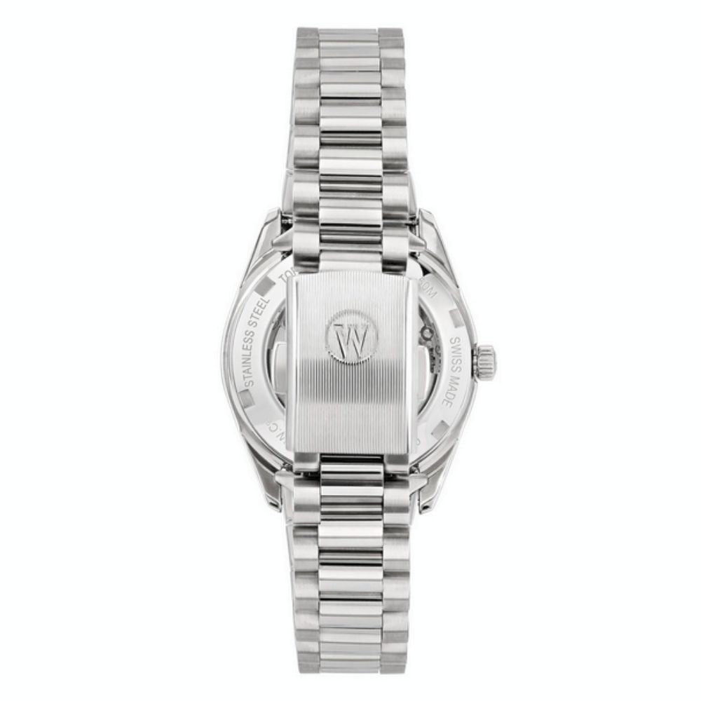 West End Classic Women's Automatic Watch with Silver Case and Turquoise Dial