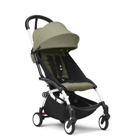 Stokke YOYO³ Ultra-Compact Baby Stroller with Olive canopy