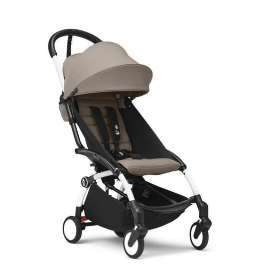 Stokke YOYO³ Ultra-Compact Baby Stroller with Taupe canopy