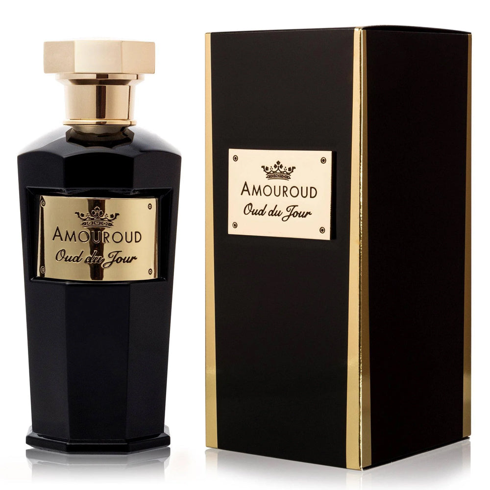 An EDP 100mL bottle of Oud du Jour along with its Box