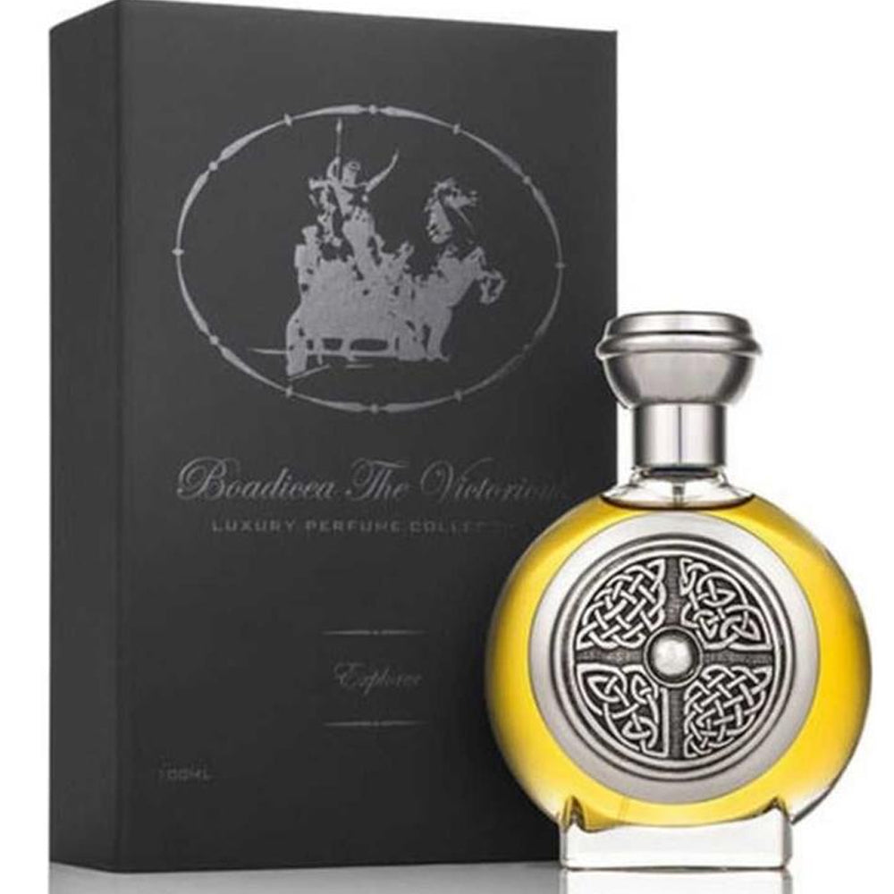 An EDP 100mL bottle of Explorer by Boadicea The Victorious along with Box