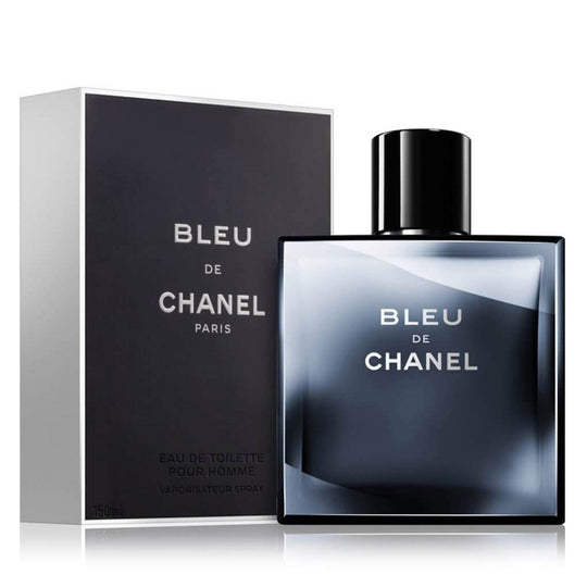 An EDT 150mL bottle of Chanel Bleu along with Box