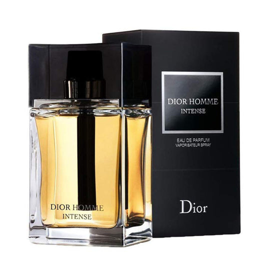 An EDP 50mL bottle of Dior Homme Intense along with its Box