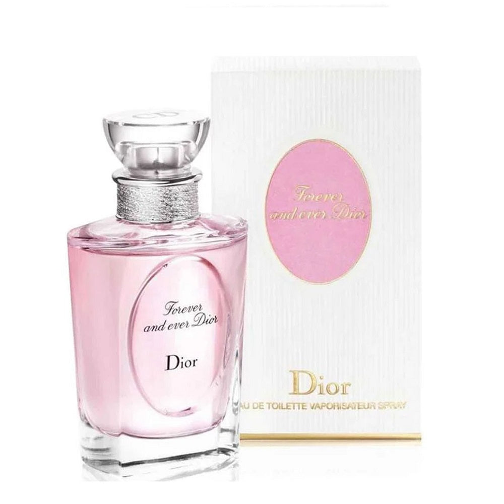 An EDT 100mL bottle of Forever and Ever perfume by Dior along with box