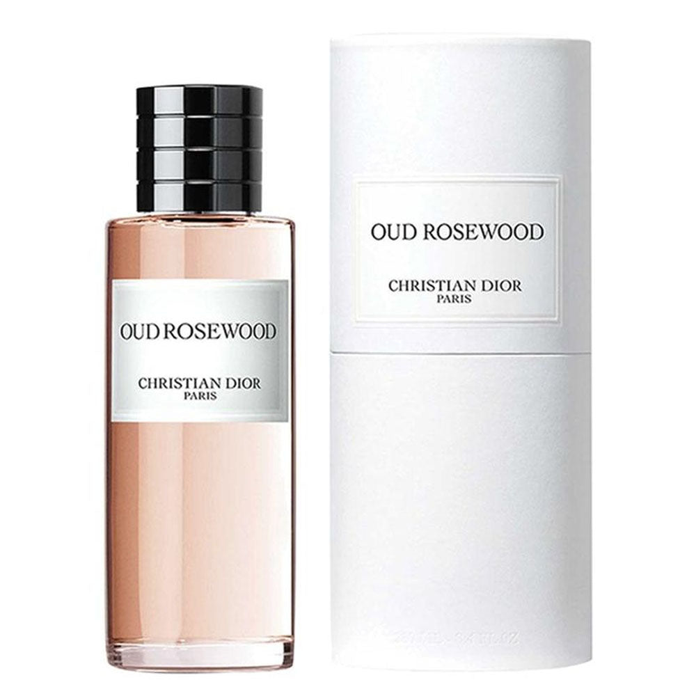 An EDP 125mL bottle of Oud Rosewood by Dior along with its Box