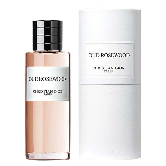 An EDP 125mL bottle of Oud Rosewood by Dior along with its Box