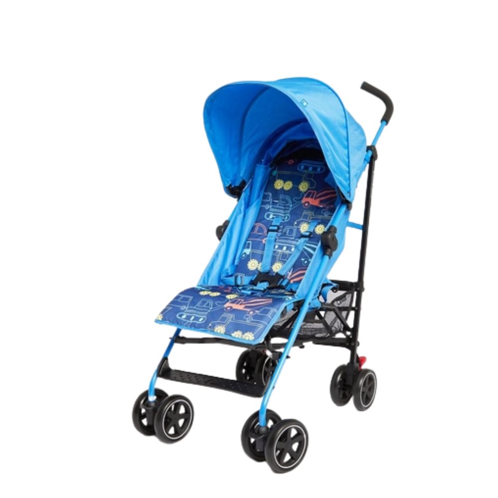 Front view of Stroller with Fun Printed Seat