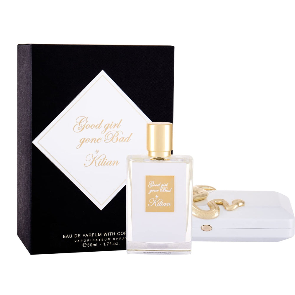An EDP 50mL bottle of Good Girl Gone Bad fragrance along with its Box and Coffret