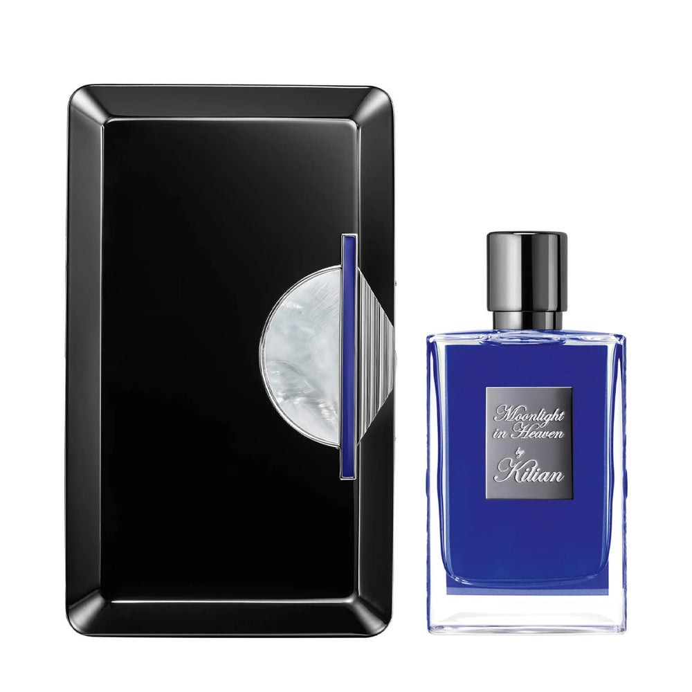 an EDP 50mL bottle of Moonlight in Heaven fragrance by Kilian along with its Coffret