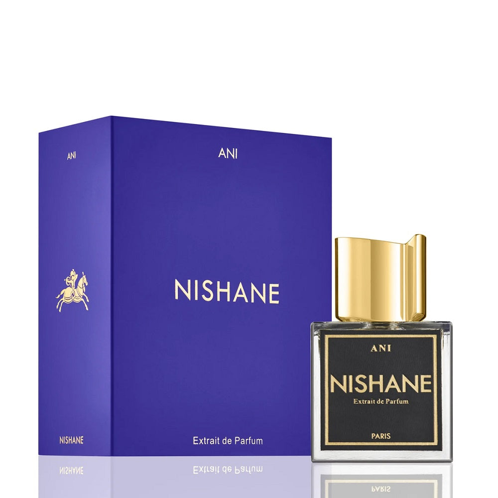 An Extrait de Parfum 100mL bottle of Ani by Nishane along with its Box