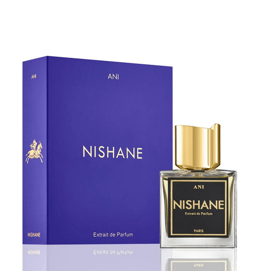 An Extrait de Parfum 50mL bottle of Ani by Nishane along with its Box