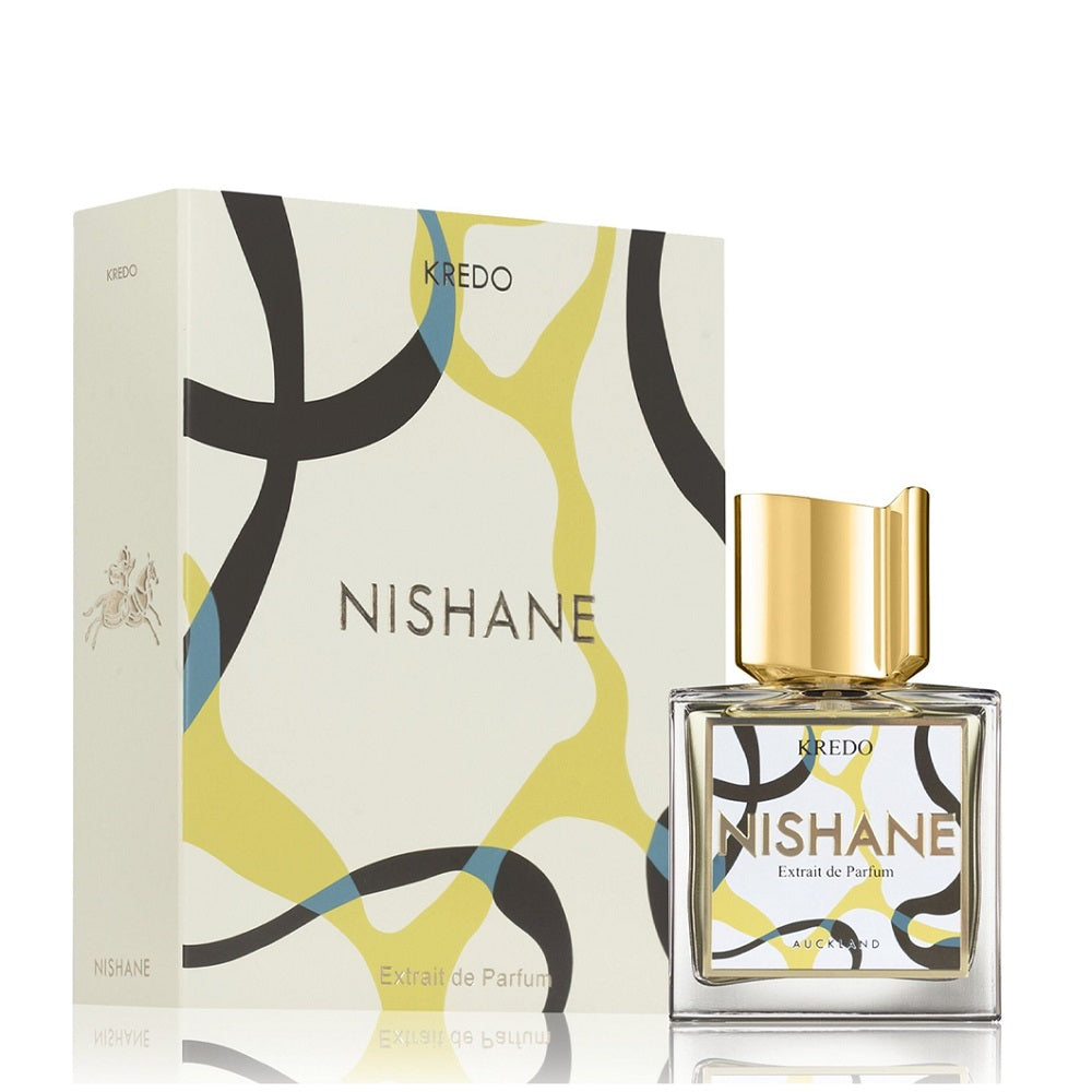 An Extrait de Parfum 100mL bottle of Nishane Kredo Perfume along with its Box