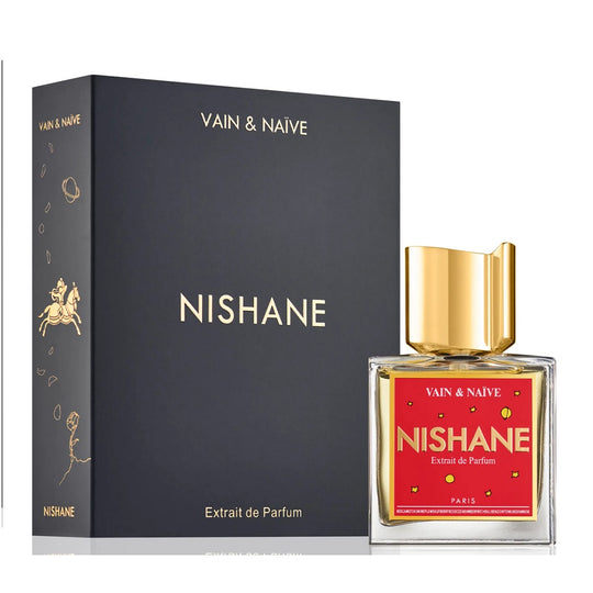 An Extrait de Parfum 50mL bottle of Vain & Naive along with its Box