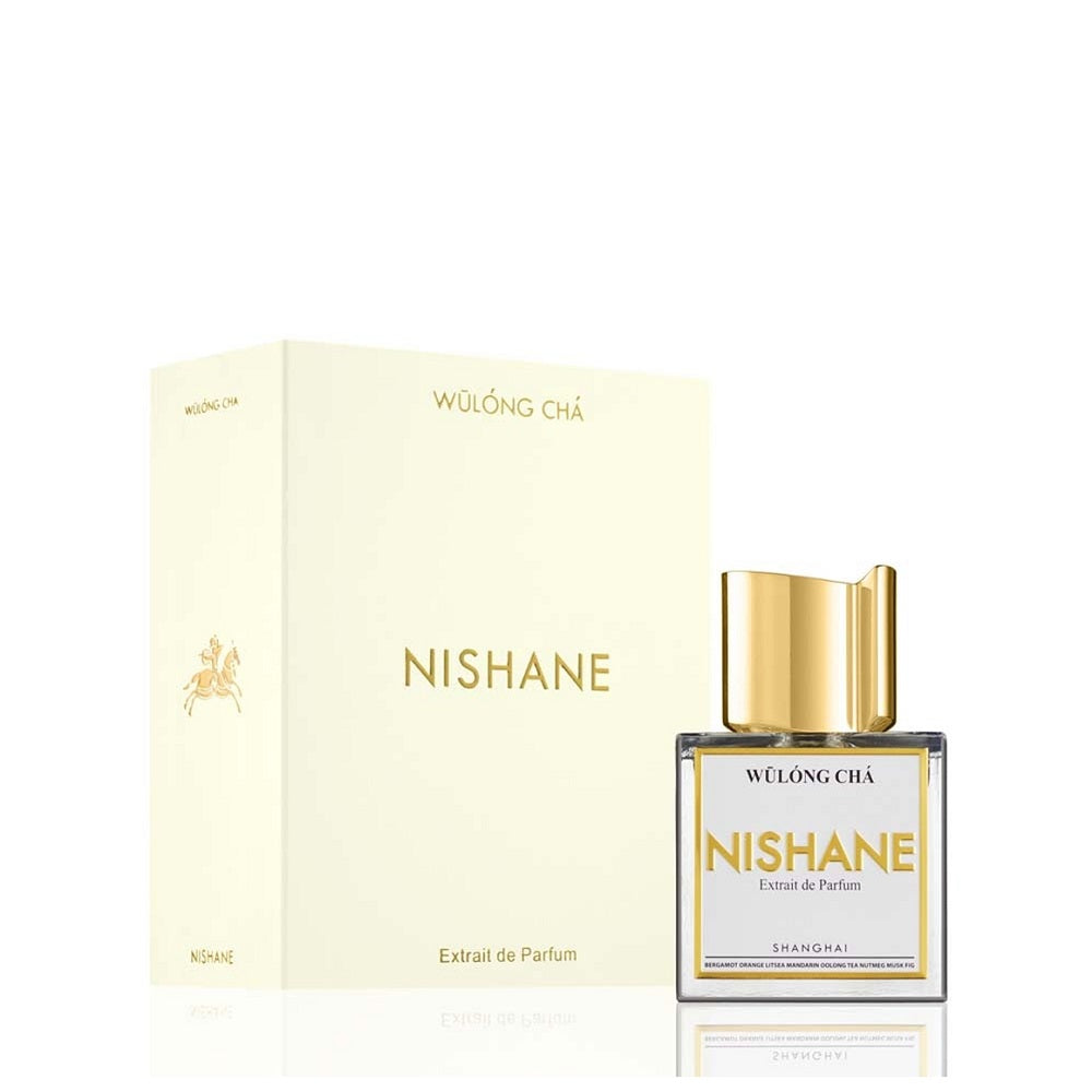 An Extrait de Parfum 100mL bottle of Wulóng Chá along with its Box