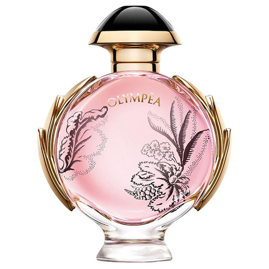An EDP 80mL bottle of Olympea Blossom Florale For Women by Paco Rabanne