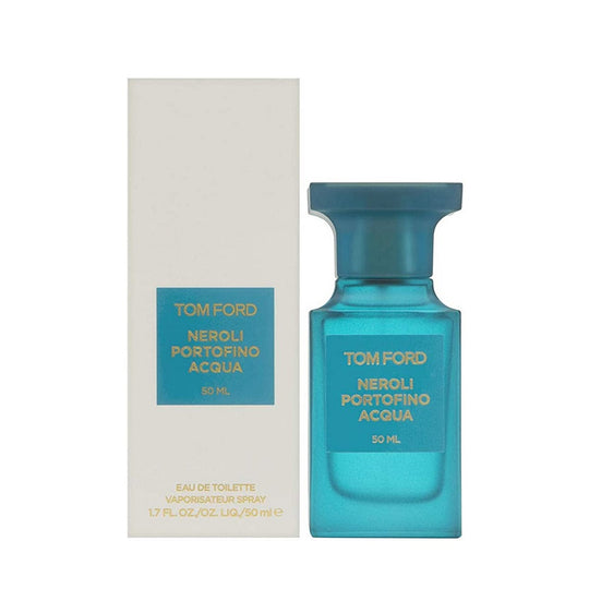 An EDT 50mL bottle of Neroli Portofino Acqua perfume by Tomford along with its Box