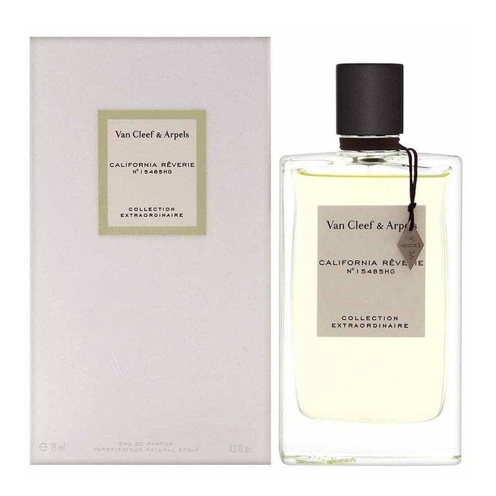 An EDP 75mL bottle of California Reverie by Van Cleef & Arpels along with its Box