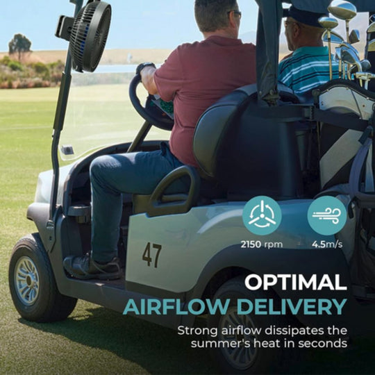 xasla 8-Inch 360° Rotating Portable Clip-On Fan with Long-Lasting 24 Hour 10000mAh Battery