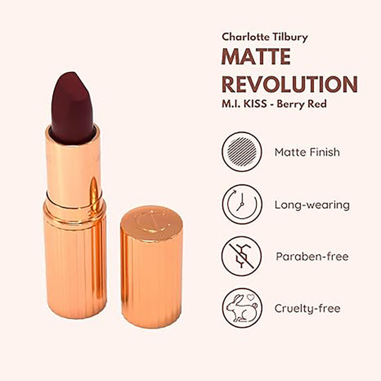 Listed Features of M I Kiss Matte Revolution Lipstick